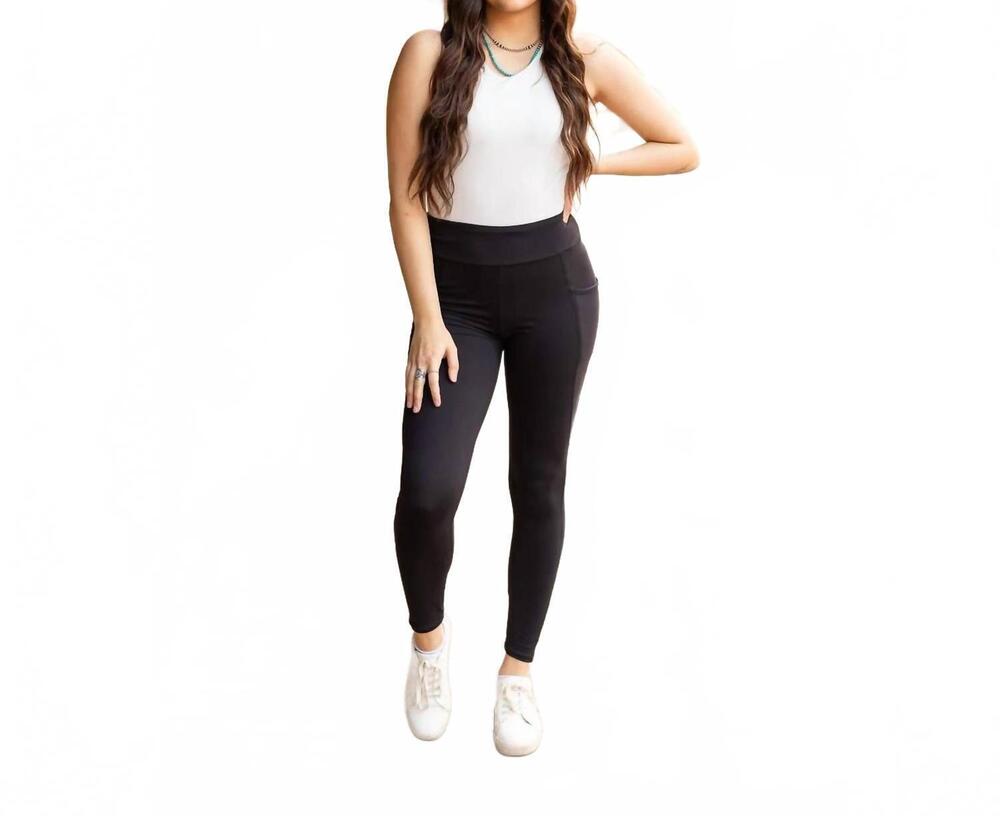 NEW JULIA ROSE houndstooth full length leggings in black